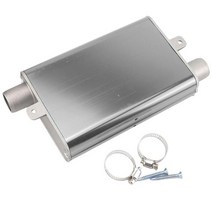 이동식 무시동히터 차량용 캠핑용 디젤 엔진 온풍기 에버스패커 주차 히터 24mm 자동차 배기 머플러 소음기, 03 Silver