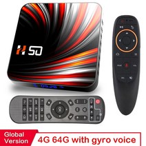 티비박스 HONGTOP-글로벌 버전 안드로이드 10 Tv 박스 4GB RAM 64GB ROM 블루투스 4.0 4K HD 음성 보조 TvBox, [01] 미국 플러그, [08] 64G Airmouse