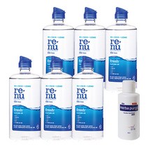 바슈롬 리뉴 후레쉬 355ml X 6개 (헤르바 손소독제 80ml 증정) 렌즈용액 렌즈세척액 렌즈세정액