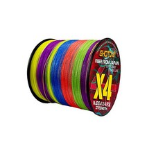 GHOTDA 잉어 꼰 낚싯줄 멀티 필라멘트 초강력 낚시 브레이드 Tresse 플라이 피쉬 태클 4 가닥 PE 100M 300M 잉어낚시 낚시줄, 300M 0.11MM 10LB, Multicolor