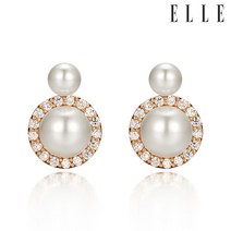 [엘르주얼리] 14K 진주 포인트 링 귀걸이 (gold pin) ELGPEE279