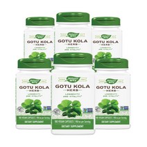 6개 고투 콜라 허브 950 mg Gotu Kola 180 베지 캡슐 Natures Way
