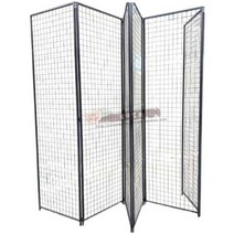 캠핑 난로 펜스 가림막 펜션 난방기 철제 바리게이트, 100x200cm 블랙(2장 한 세트)