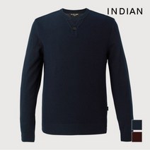 인디안 INDIAN 남성 솔리드헨리넥 니트_MIVBRXF8361