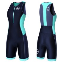 존쓰리 Zone3 철인3종 경기복 여성용 아쿠아플로 플러스-블랙 그린