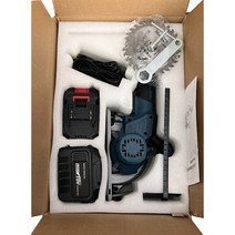 플런지쏘 원형톱 금속각도절단기 18v 125mm 5 인치 무선 전기 원형 톱 나무 돌 조정 가능한 원형 커터 톱은 나무 돌 세라믹 타일에 적용, 2 6ah 배터리, 유럽 ​​연합