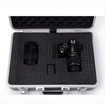 알루미늄 케이스 가방 도구 상자 파일 충격 방지 안전 카메라 컷 폼 포함 보관 분류, black with foam, 450-325-135MM