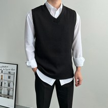 제인드 브이넥 남녀공용 니트조끼