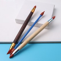 도자기 점토 조각 도구 부드러운 실리콘 고무 셰이퍼 펜 더블 헤드 모델링 성형, 없음