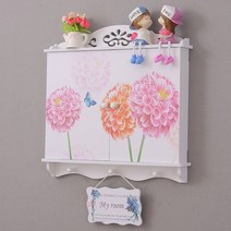 간편조립 DIY 아파트 통신함 분전함 전기계량기 두꺼비집 커버 가리개 벽걸이 장식 소품, 레드 프린트