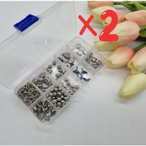키워도 장신구 반지 귀걸이 목걸이 칸막이 분리형 플라스틱 보관함 10구, 2세트