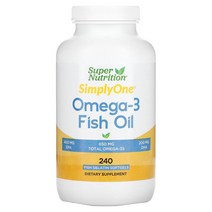 Super Nutrition 오메가3 피쉬 오일 1 000mg 피쉬 소프트젤 240정, 240개