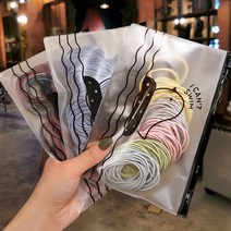 핑크비올라 착한가격 대용량 고무줄 얇은 컬러풀 머리끈 4종