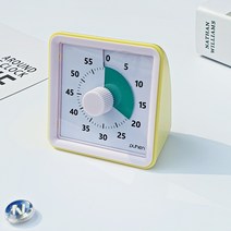 퓨핸 구글타이머 뽀모도로타이머 쿠킹 주방 타임 타이머 구글 시계, 옐로우민트, 1개