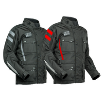 HUFS 181 5POCKET JACKET(블랙/안트라사이트 블랙/레드)방수 보온 오토바이 3계절 투어링 자켓, 블랙/안트라사이트