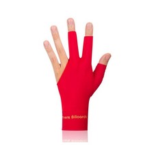 당구장갑 미끄럼 방지 당구 큐 장갑 분리 손가락 세 액세서리, 4.red