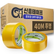 신흥테이프 박스테이프 경포장 투명 40M, 12개