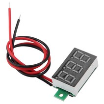 전압계 디지털 DC 2.5-30V 0.36in 2 선식 LED 디스플레이 전압 패널 미터 가변 전기 계측기, 02 Green