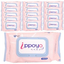 아이뽀요 물티슈 캡형 100매, 15개