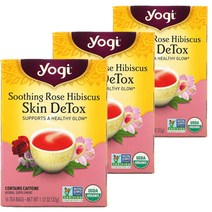Yogi Tea 요기티 스킨 디톡스 수딩 로즈 히비스커스 16개입 티백 32G x 3개
