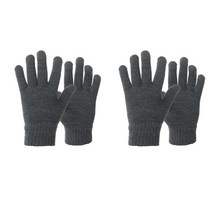 나야스타일 방한 무지 포인트 스마트폰 터치 털 장갑 2개입세트 DM-0