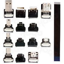 FFC 타입-C 미니 마이크로 USB C 리본 케이블 90 FPV 슬림 씬 플랫 소프트 플렉서블 FPC 충전 브러시리스 핸드 헬드 짐벌 모니터, [16] 5cm ffc Cable, [01] Black