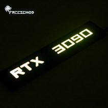 PC 케이스 DIY RGB VGA 측면 패널 RTX 3070 3080 3090 그래픽 카드 GPU 조명 백 플레이트 보드 ROG 5V 3PIN ARGB M/B AURA SYNC, [06] RTX 3090