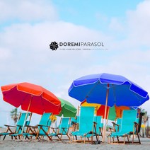 국내제작 단층 소형 중형 대형 야외 정원 카페 테라스 옥상 캠핑용 그늘막 파라솔, 레드, 대형레트로파라솔