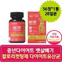 40대 뱃살 내장지방빼는법 가르시니아 다이어트보조제 30대 남자 중년다이어트 체지방빼는법 체중감량 처진뱃살 셀룰라이트없애는방법 다이어트전후 일주일다이어트 복부지방빼는법, 1개, 56정