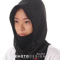 이호토 겨울 후드워머 김서림방지 방한 오토바이 바이크 낚시 등산 스키 보드, 블랙