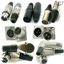 ADIT XLR 마이크캐논 마이크잭 3P 벽부형 라인용 샷시용 젠더 커넥터, ai0048_커넥터
