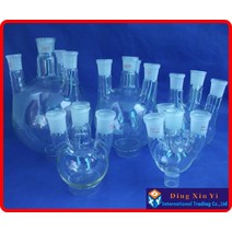 비이커 삼각플라스크100/250/500/1000/2000ml 4 개의 둥근 바닥 플라스크 4 개의 목이있는 24/29 개의 플라스크 둥근 바닥 짧은 목 표준 입, 03 500ml