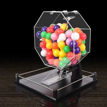 돌림판게임 번호추첨기 뽑기머신 행운권 경품 공뽑기, 레드 프레임 + 컬러볼