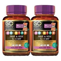 고헬씨(Go Healthy) 고헬씨 키즈 프룻 엔 베지 5+ 어 데이 60 츄어블정 X 2개, 120정, 1세트