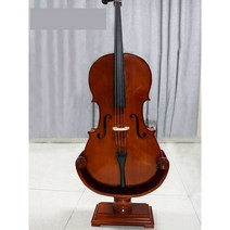 첼로 거치대 우드 원목 스탠드 보관함 가정용 입문용첼로 브리지 공연 전시대 음악실 기둥 용품, (일반) 4/4  3/4 첼로 스퀘어 베이스