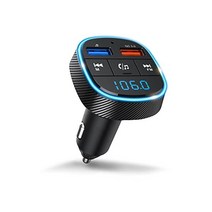 COMSOON Bluetooth FM Transmitter for Car Wireless FM Radio Transmitter Adapter with Hands Free Call