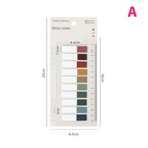 북링 북집게 북다트 독서링네온 플래그 탭 종이 인덱스 북마크 스티커 200 매 책, 01 A