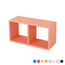 큐빅스5 컬러공간박스2단.큐빅스, 화이트, 1개