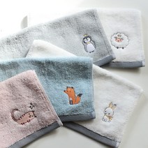 세맘스 모달애니멀자수네임 어린이집수건5장, 골고루5장