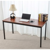 비셀리움 모던테이블 컴퓨터 철제책상 블랙프레임, 멀바우