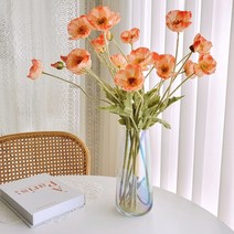양귀비조화 6color 생화같은 실크플라워 조화쇼핑몰 인테리어조화 아네모네, 레드