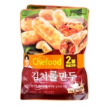 롯데 쉐푸드 김치 롤만두 (330gx2개)x3개 무료배송/특별기획 에어프라이어 의성마늘 국내산 돼지고기 김치 만두국 군만두 찐만두 홈파티 가정간편식, 3봉지, 330g