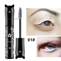 SUREYOULiKE 컬러 마스카라 블루 퍼플 핑크 화이트 퍼플 블루 커피 쉽게 번지지 않은 마스카라, 1개