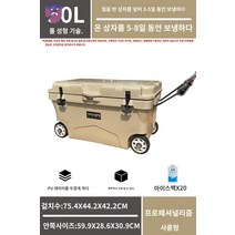 아이스박스 차량용 미니 소형 25리터 캠핑, 50L 사륜(5-8일 보냉) 316스텐버클 연장줄 증정, 50L