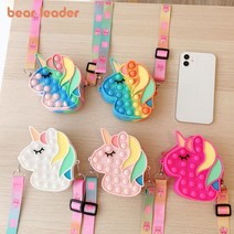 Bear Leader 2022 New Baby Girls Silicone Unicorn Diagonal Bag