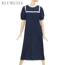 블루레이스 블루레이스 스퀘어배색백버튼원피스_B2M1OP3631