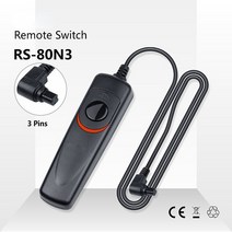 카메라릴리즈 셔터릴리즈 카메라 Dslr 유선 타이머 원격 제어 셔터 릴리즈 케이블 캐논 니콘 소니 후지쓰, 02 RS-80N3