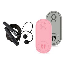 [MantaX] 무선 유선 2in1 줄넘기 + 실내 줄넘기매트 set, 줄넘기(블루), 줄넘기매트8mm(핑크)