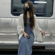 C.ONLIE SHOP여름 자외선차단 가디건 민소매 원피스 투피스 세트 트위드자켓 청자켓 크롭자켓