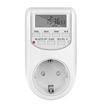 알려주는 시간 주방 쿠킹 디지털 미용실 태엽 자석 에그 타이머 부엌 스위치를 위한 여름 시간 무작위 기능을 가진 프로그램 가능한 스위치 소켓, 적갈색